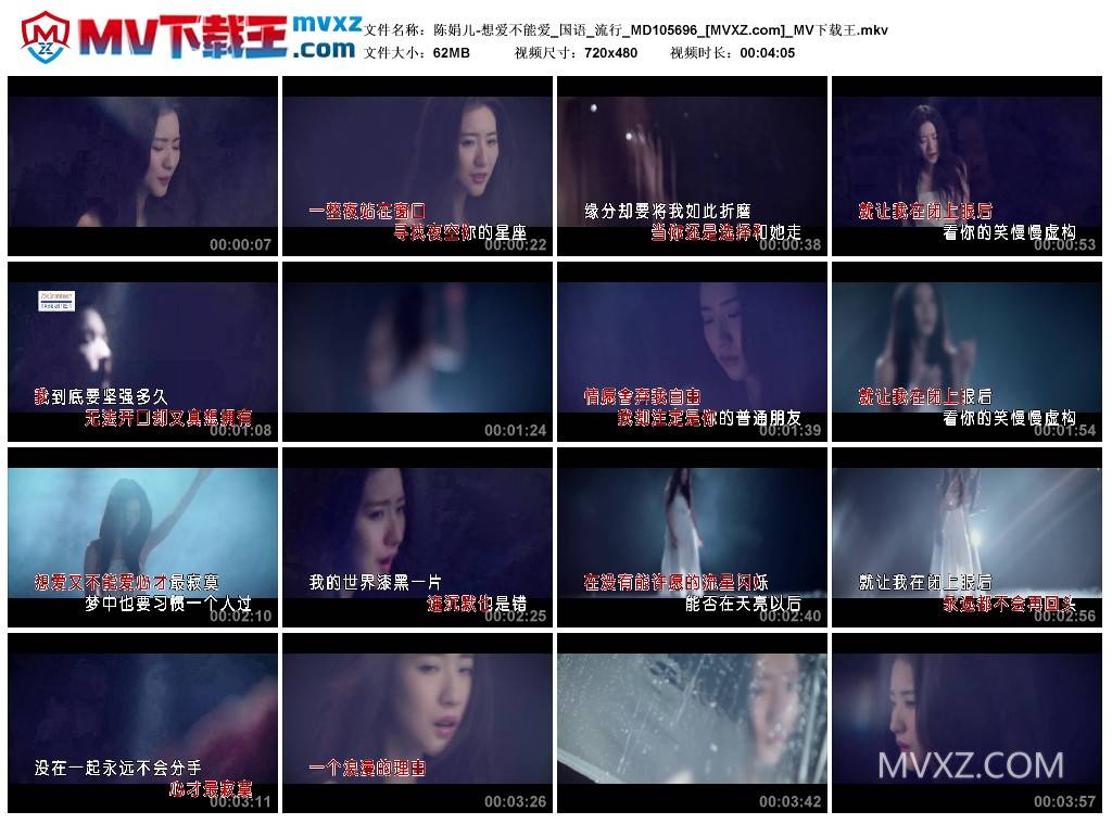 陈娟儿-想爱不能爱_国语_流行_MD105696